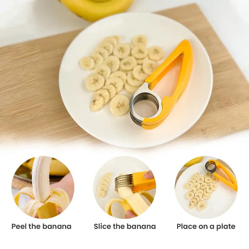 Creative PP Banana Slicer Multi-Functional Kitchen Gadget for Fruit Splitter Ham Sausage Cutter & Fruit Salad Slicer Easy to Use Tool