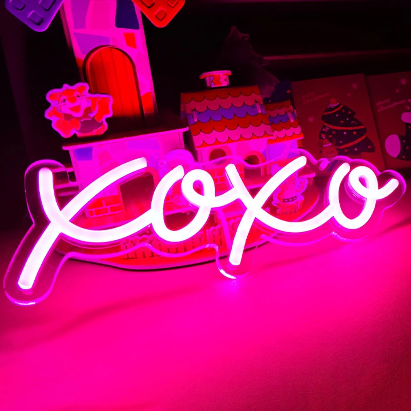 USB Powered Neon Sign, 1 Count LED XOXO Neon Light Sign, Led Neon Signs, Decorative Neon Sign for Bar, Shop, Club, Garage, Home, Party Decoration