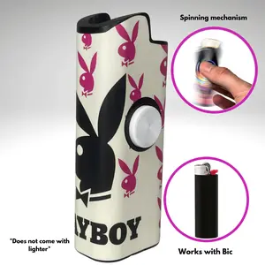 FLKR LYTR: Fidget Spinner Lighter Case "Playboii" for Bic Spinner Lighter Case | FLKR LYTR - $11.99