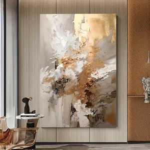 1Pc High Quality Canvas Wall Art/Poster: Abstract Art for Luxury Living Room. Frameless Design, with an Option of Wood Frame for Easy Hanging Decor Kitchen, Water Proof, Print