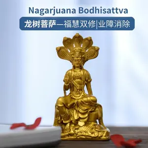 Golden Nāgārjuna Bodhisattva Statue – Shining Icon of Wisdom & Serenity, Ideal for Gifts & Spiritual Spaces