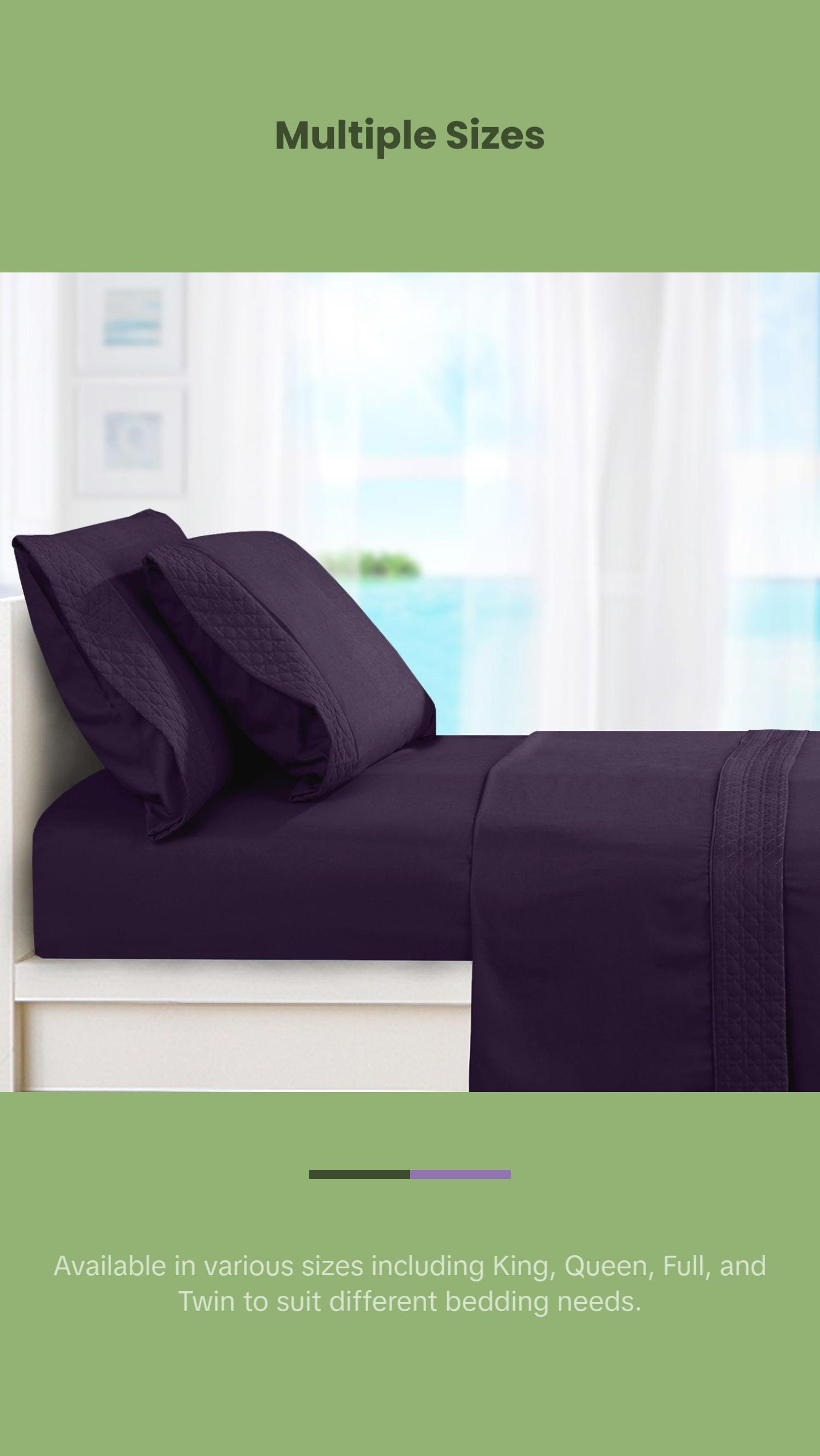 Elegant Comfort Quilted 4-Piece Sheet Set - Premium Hotel Quality with Deep Pocket and Quilted Hem Design