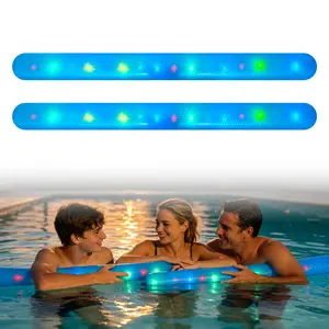 Hikeen LED Inflatable Pool Float, Extra Large Light Up Pool Noodle, Waterproof Glow Pool Float for Pool Party, Night Swimming & Beach Fun