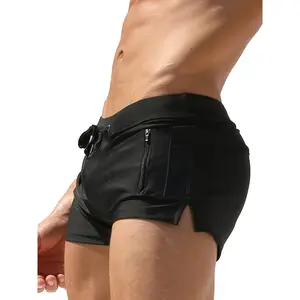 Men's Quick-Dry Swim Shorts with Zipper Pockets, DrawstringWaistband & Adjustable Straps - Navy Blue, Perfect for Beach,Pool & Water Sports Swimming