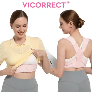 VICORRECT Unisex Adjustable Posture Corrector for Men and Women, Suitable to wear under clothes Back Pain Correction, Fitness Shoulder Straps Healthcare Equipment