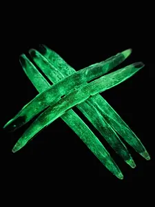 5" Domed Stick Worms in Kryptonite Color (Glow in the dark) (5 pack)