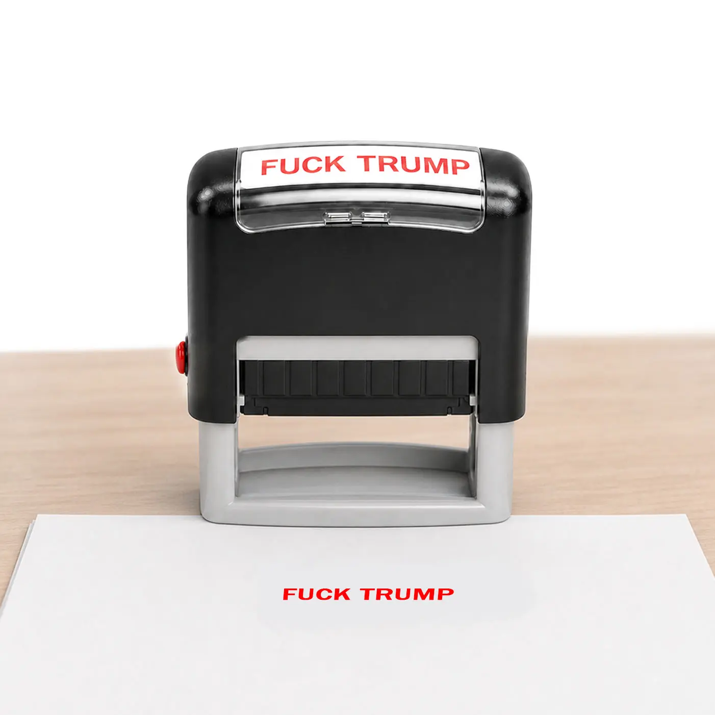 Fuck Trump Stamp - Self Inking Red Ink Stamp for Money,Funny Stamp Office Supplies, Election Party Decorations, Novelty Gift, Trump Merchandise, Funny Political Office Supply (1 Pack)