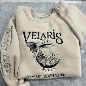 Embroidered Velaris Shirt, Velaris City Of Starlight Embroidered Sweatshirt, The Night Court, SJM sweater, City Of Starlight, ACOTAR