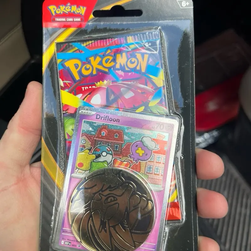 Pokemon Mega Evolution Drifloon Checklane BLISTER Pack (Booster Pack, Promo Card & Large Coin)