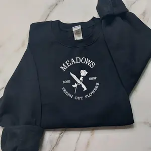 Meadows Rose Shop Embroidered  Sweatshirt, Fresh Cut Flowers Shirt, Haunting Adeline Shirt, Dark Romance Sweatshirt, Smut Reader Shirt, Gift For Bookish, Bookish Shirt ESA007