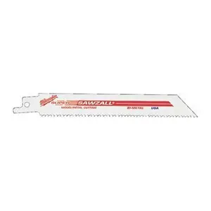 #48-00-5184  Sawzall Blades Milwaukee 18TPI 6" 5 Pack