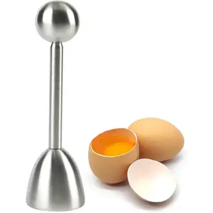 Stainless Steel Egg Cracker Topper - Effortless Shell Cutter for Hard & Soft Boiled Eggs - Kitchen Tool Utensils
