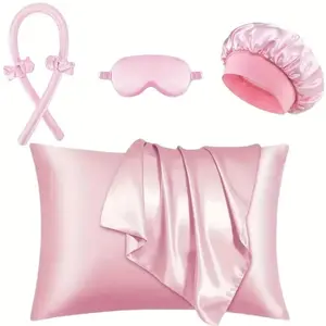Heatless Hairstyling Tool Set with Curlers, Pillowcase, Sleep Mask, Headband, Cap, Perfect for Home Use and Effortless Hair Designs, Heatless Curling Set, Curly Hair Kit