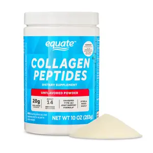 Equate Grass Fed Hydrolyzed Bovine Collagen Peptides Type 1 & 3 Dietary Supplement Powder Unflavored 10 oz