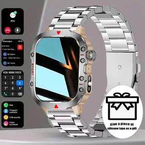 New Men's Smart Watch 2.01 Inch HD Screen with LED Flashlight, Multiple Sport Modes, Fitness Tracker, Outdoor Sports Watch Luxurious Smartwatch Wristwatch Android Devices