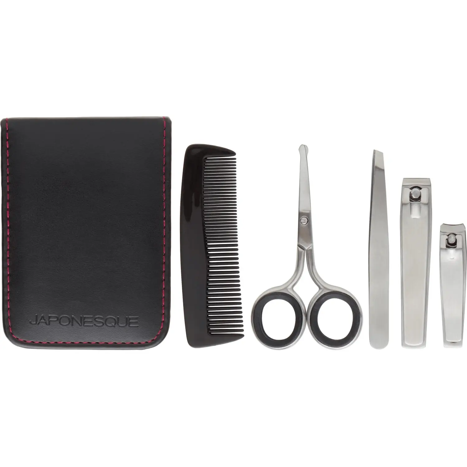 JAPONESQUE Men's Grooming Trim Kit, Precision & Performance Set for Home & Travel, Unscented, up to 0.9 fl oz