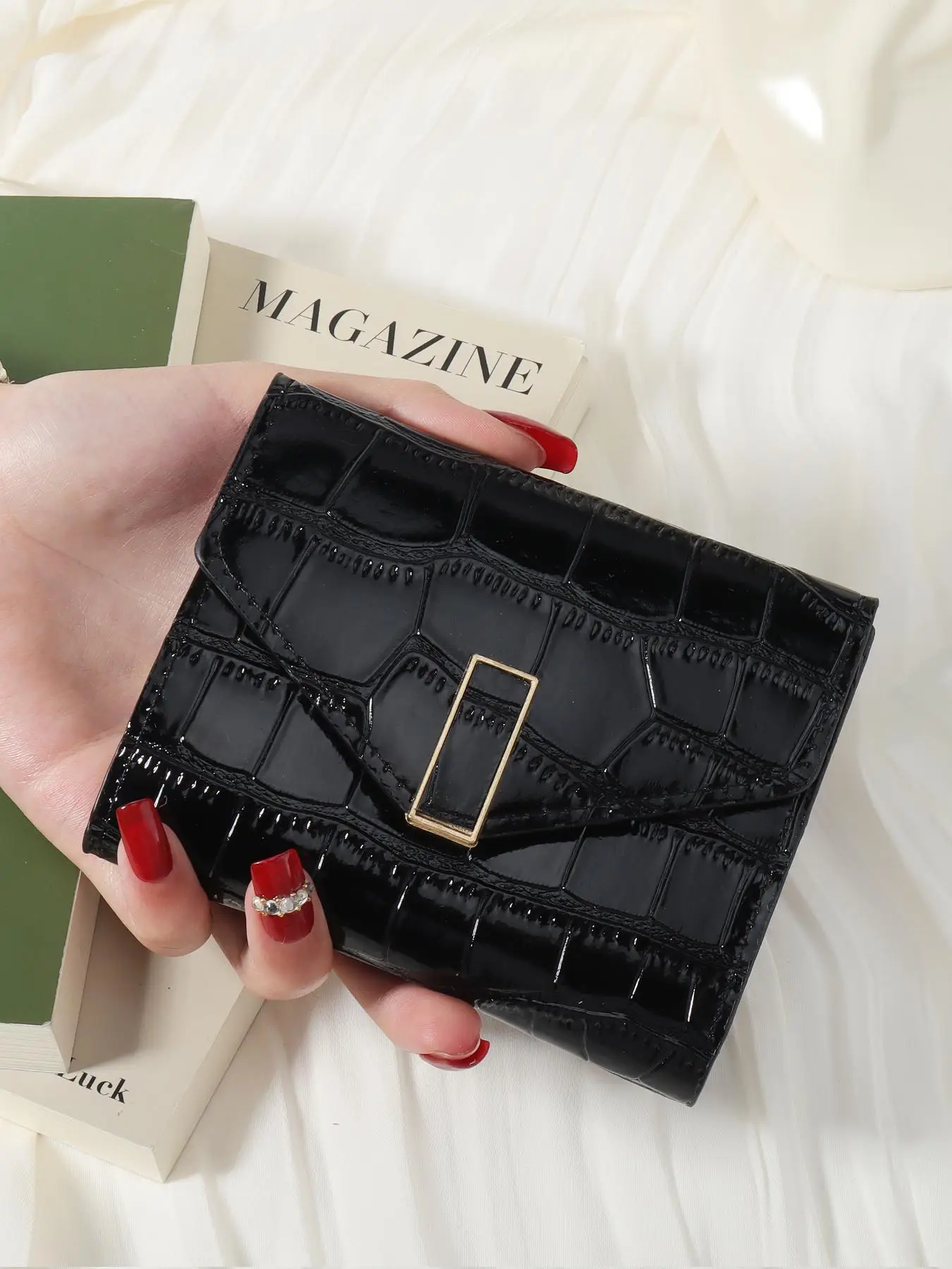 Women's Solid Color Short Wallet, Simple Multi-functional Wallet for Women & Girls, Casual Trendy Versatile High-quality Daily Commuting Wallet