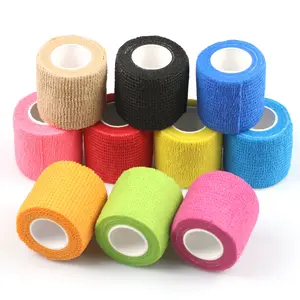 Three-color Mixed Set of Six Self-Adhesive Breathable Sports Bandages Elastic Non-Woven Ankle Elbow Wrap Mini Essential Fitness Accessory for Athletic Support