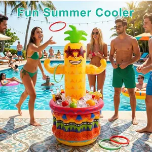 Inflatable Pineapple Ice Bucket, Party Props for Pool Parties, Fruit Tray, Drink Holder, Inflatable Ice Cooler, Fun Toy for Events