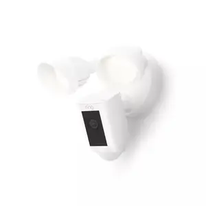 Floodlight Cam plus Wired - Outdoor Smart Security Camera with 2-LED Lights, 2-Way Talk, Color Night Vision, White Ring