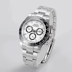 Suess Stylish Unisex Swiss Movement Waterproof Mechanical Watch with Chronograph Features