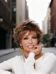 10 Inch Women'S Short Layered Shaggy Wig with Highlights - Soft Brown & Blonde, Synthetic Fiber, Rose Net Cap for Comfortable Daily Wear, Modern Look, Short Length, Party Hairpiece, Chic Style