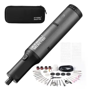 xTool Selected Engraving Pen, 42-in-1 Tool Kit, Cordless Engraver and Rotary Tool Kit for Metal Wood Glass Plastic, Large Capacity Engraving tool, Craft Multi-function Glass Etching Kit, Mini Sander