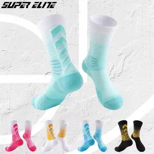 Brand New Gradient High-Top Court Elite Sports Socks Thickened Competition Comprehensive Practical Sports Socks Professional Basketball Socks