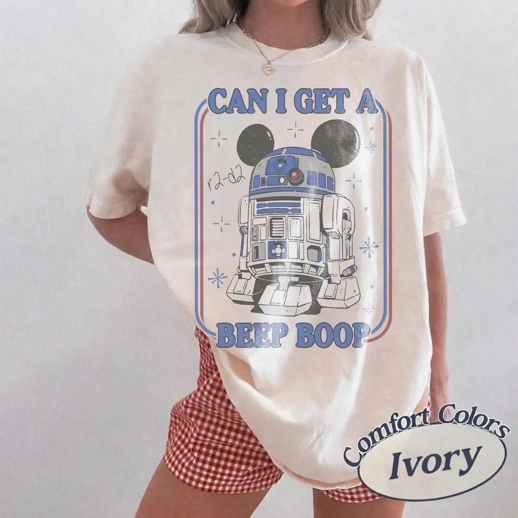 Vintage Wars R2-D2 Can I Get a Beep Boop Comfort Colors Shirt, Star Droid Tee, May the 4th be with you, Galaxy Edge's Trip
