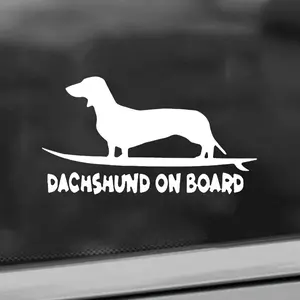 1PC  Personalized Cute Pup Car Decor StickerStick this on car windows/notebook shells—the dachshund silhouette + exclusive slogan makes an eye-catching pet decor for windows, bringing dachshund-love attitude to notebooks
