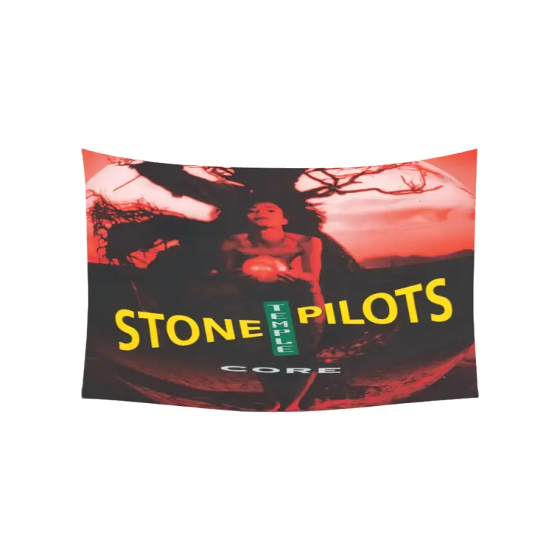 Vintage Rock Band Album Art Print Tapestry, Woven Polyester Fabric Decor, Home Wall Hanging for Bedrooms, Indoors Tapestry Room Decor Accessory, Album Art Print Tapestries
