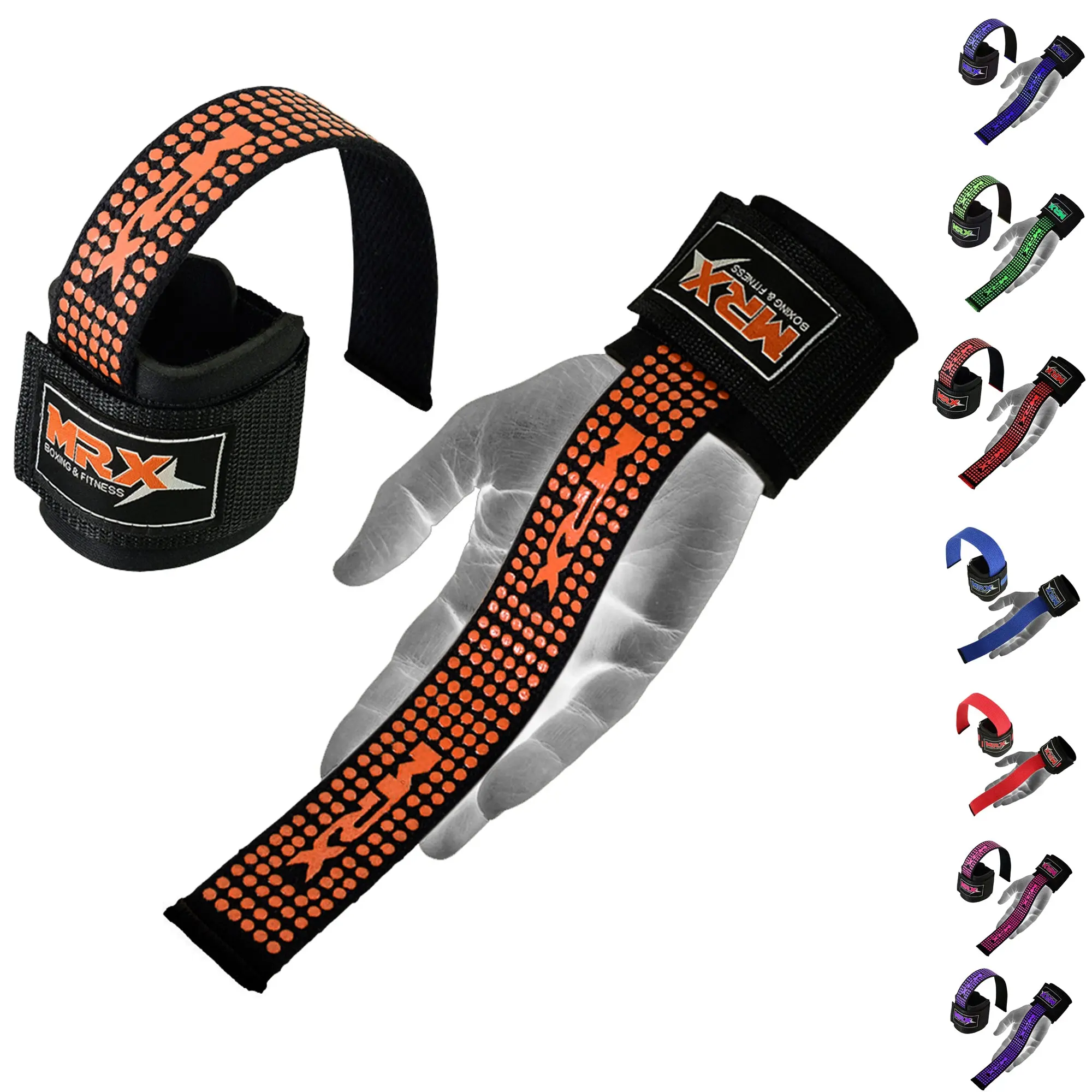 MRX BOXING & FITNESS Heavy-Duty Nylon Wrist Straps, 2 Pack Universal Support for Resistance Training, Powerlifting, and Deadlifts, Fitness Exercise Accessories, Strength Training Accessory, Gym, Fitness Workout Accessories, Lifting Straps