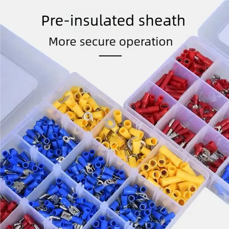 RV Round Pre-Insulated Crimp Terminal - O-Type Brass Connector 350pcs