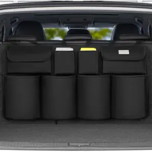 Trunk Organizer,  2024 UPGRADE Hanging Trunk Organizer for SUV, Backseat  Organizer with 8 Large Compartments,  Accessories Interior, Space Saving Expert