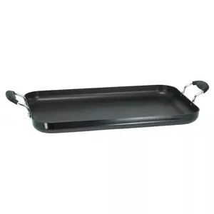 T-fal 18"x11" Double Burner Griddle, Nonstick Cookware Black