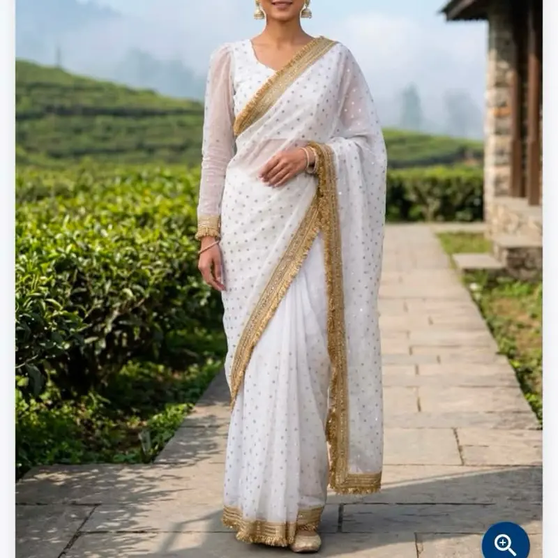 Women's Maharani Saree with Soft, Comfortable Fabric and Full-Sleeve Blouse