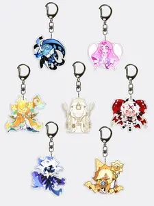 Gingerbread Kingdom Keychain, Eternal Sugar Colorful Powder Charm, Game Character Pendant, Collectible Accessory, Perfect Gift