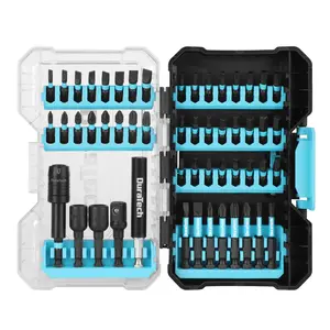 #JumpstartSale DuraTech 53 Pack Impact Screwdriver Bit Set with Tough Case, S2 Steel Security Torx Bit Set, CNC Machined Tips, 1" & 2" Long Impact Bits with extendable bit holder and magnetic nut driver