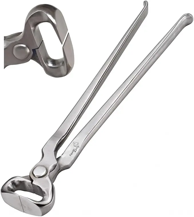 Equinez Tools 14" Vanadium Steel Hoof Nipper, Dull Finish Industrial Heavy-Duty Farrier Tool for Horse Shoeing, Tack Master Products, Veterinarian Use