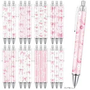 The Must-Have for a Bow-Themed Party! Pink bow pens, Rollerball pen set as favors, baby shower gifts, or thank-you presents. Makes any gift bag cuter. Available in sets #PartyPlanning #BabyShowerGifts #BowTheme #FavorIdeas #CuteGifts