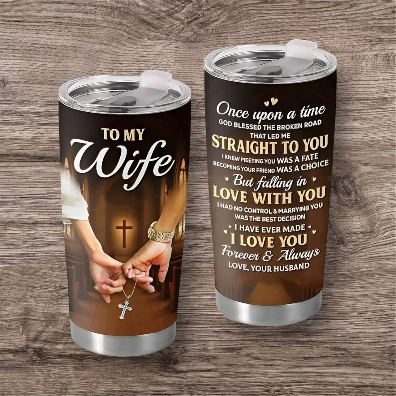 "Anniversary Love Tumbler – Gift from Husband", "To My Wife – Anniversary Cup", Wedding, Engagement, Anniversary, Valentines, Wedding Anniversary Tumbler, Girlfriend From Boyfriend, Wife Tumbler Gift, Anniversary Cup