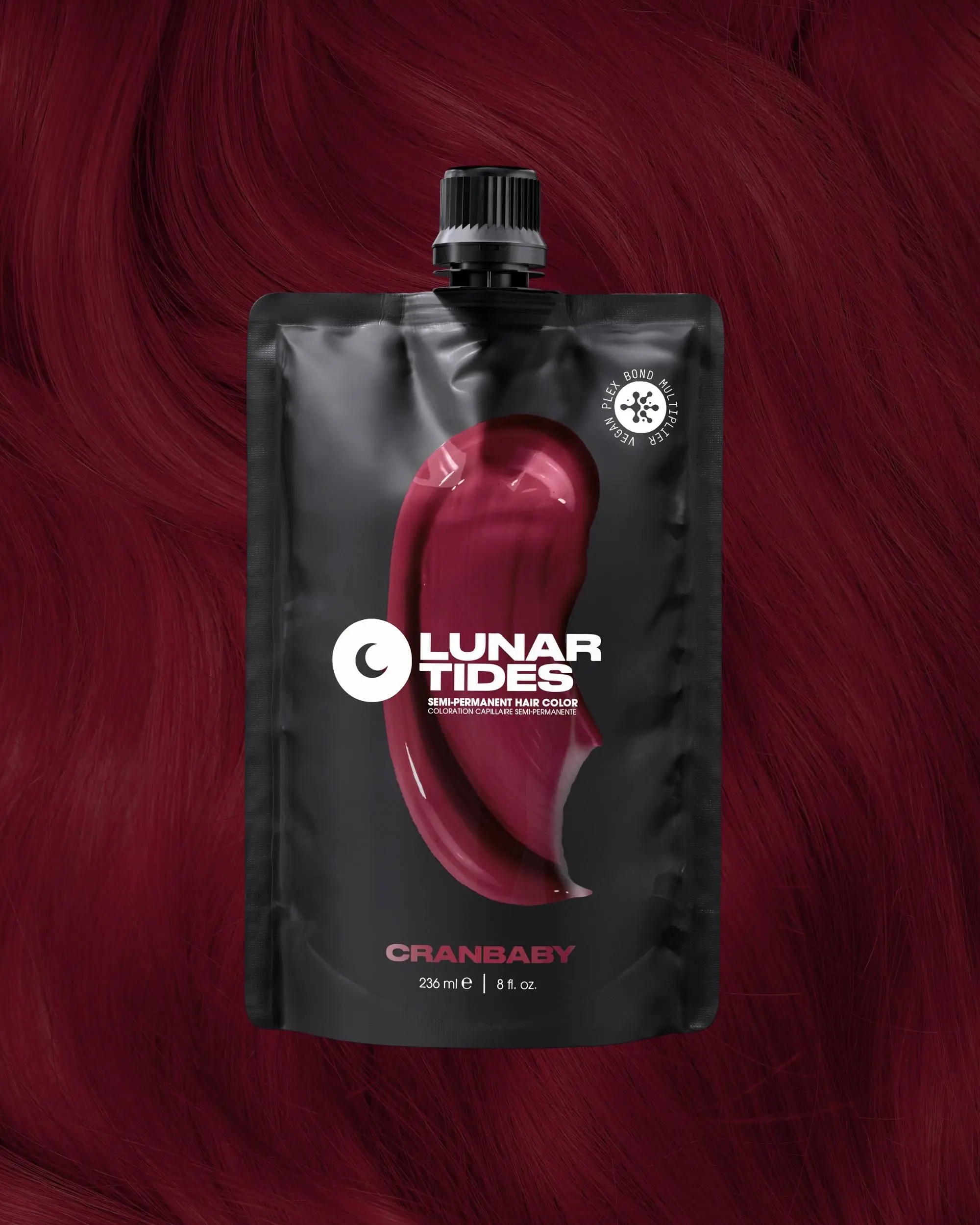 Lunar Tides Dark Red Pink Hair Color Semi-permanent - Cranbaby