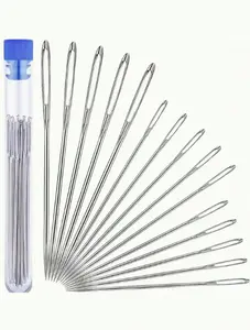 Big Eye Needle Bottle Set Of 18 Pieces New Home Hand Sewing Needles for Crafting and Sewing Projects