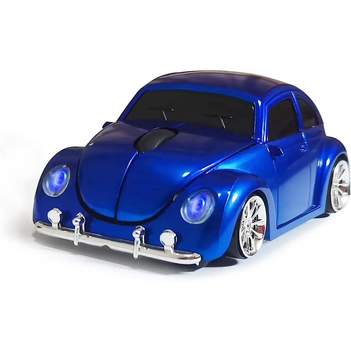 Z-RGP4 Blue Car-Shaped 2.4Ghz Wireless Optical Gaming Mouse - Illuminated PC Gaming Accessory, Computer Peripheral for Laptop, PC, Mac, Gifts for Women, Girls, Kids