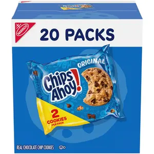 CHIPS AHOY! Original Chocolate Chip Cookies, 20 Snack Packs (2 cookies per pack)