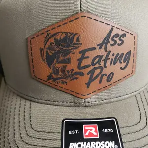 Eating pro laser engraved leather patch