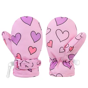 2025 Autumn/Winter Children's Waterproof Ski Gloves, Thickened Fleece Warm Gloves