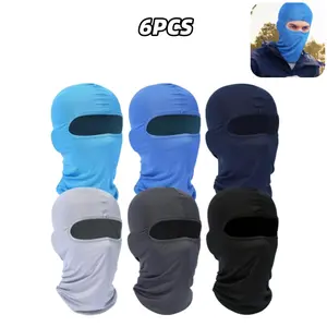 6PCS Balaclava Ski Face Mask, High-quality Polyester + Spandex Cooling Neck Gaiter Full Face Cover Hood Shiesty Mask for Men Women for Outdoor Sports, Cycling, Running, Hiking, Fashion Accessories