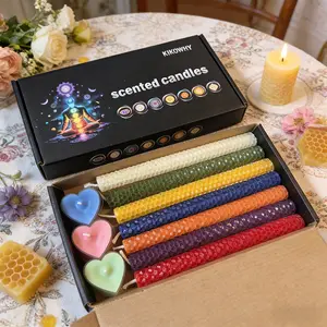 Aromatherapy candles, holiday candles, beeswax production, love candles, candle sets, multiple color combinations, suitable for home decoration, gatherings, parties, and adding festive atmosphere