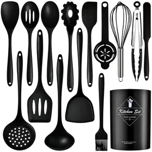 12/15/32 Piece Silicone Cooking Utensil Set, Kitchen Utensils Set, Heat Resistant Up to 446°f, Non-Stick Kitchen Tools, Dishwasher Safe, Includes Spatula, Tongs, Brush